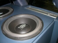 Another shot of American-made amplifiers and subwoofers