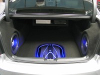 TREO SSi12s with custom Acura logo Plexiglass amplifier cover